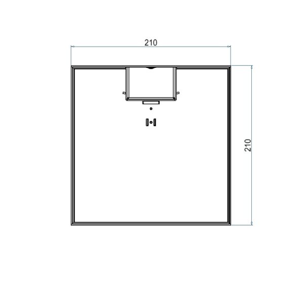 Produktbild UBD 210 205  -  Unterflur-Bodendose UBD 210 inkl. Deckel mit Kante, geschlossen, 15mm Vertiefung und 1 Schnurauslass